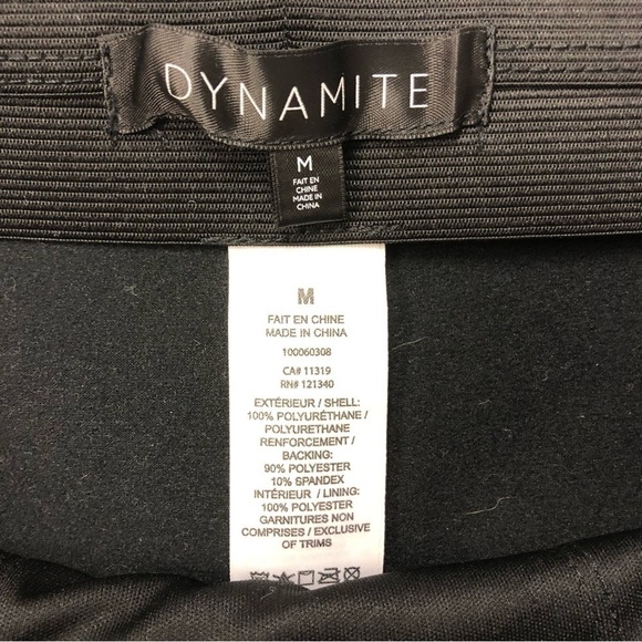 DYNAMITE black vegan leather mini skirt Medium - Picture 3 of 8